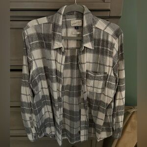 Universal Thread Gray Plaid Shirt Jacket